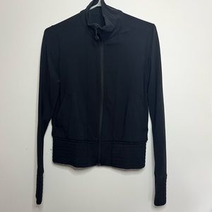 Lululemon black bomber style zip up. size 6